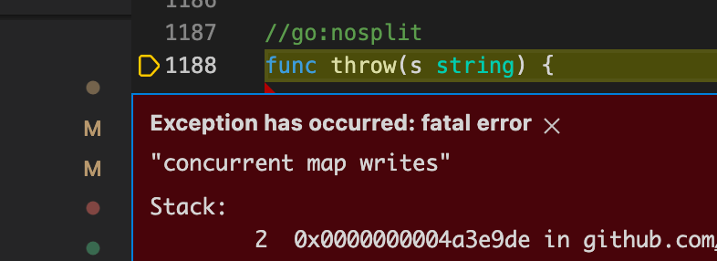 VS Code Go segfault