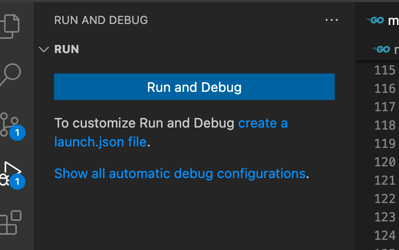 VS Code Start Debuggingg Go